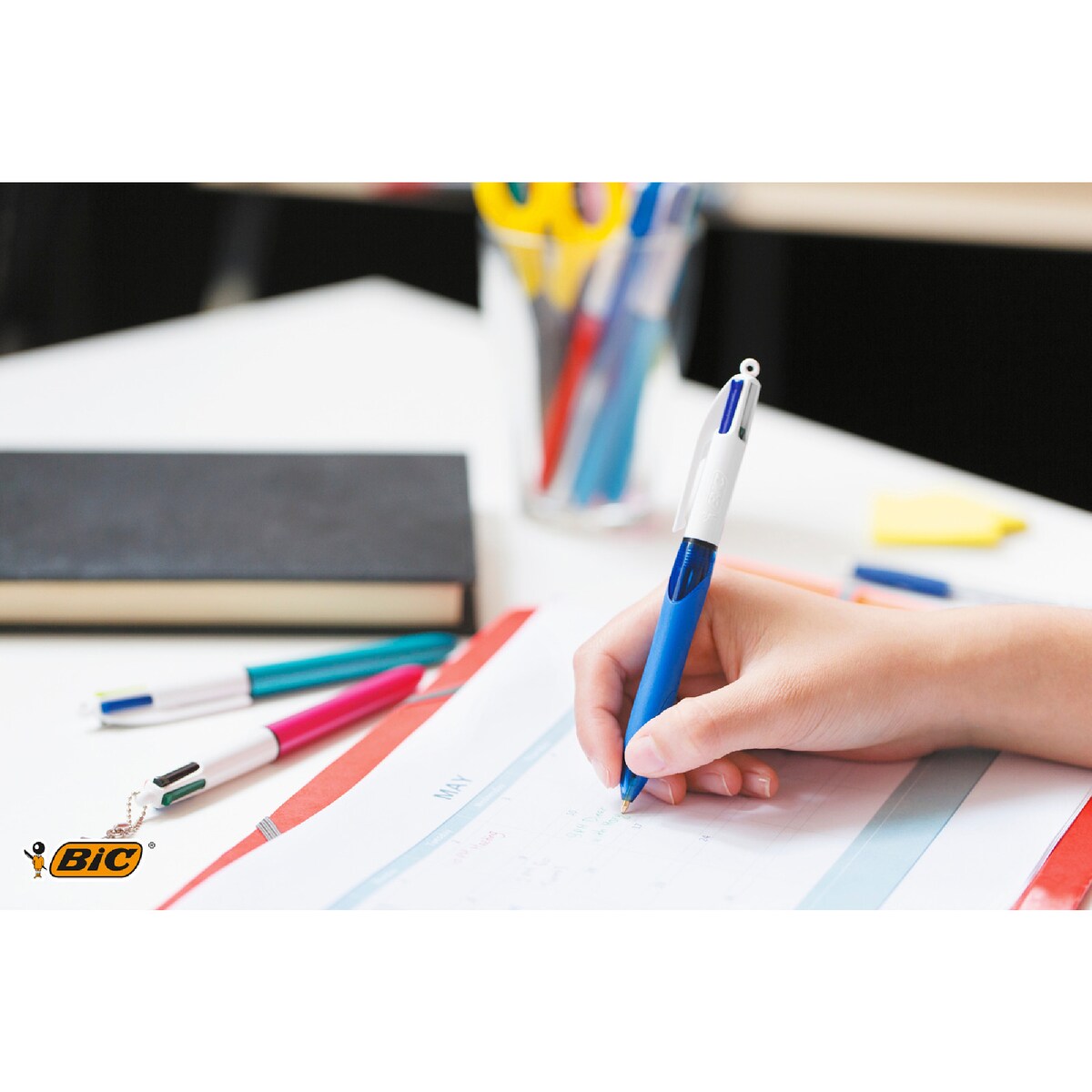 Bic 4 Colour Grip Pen 2 Pack