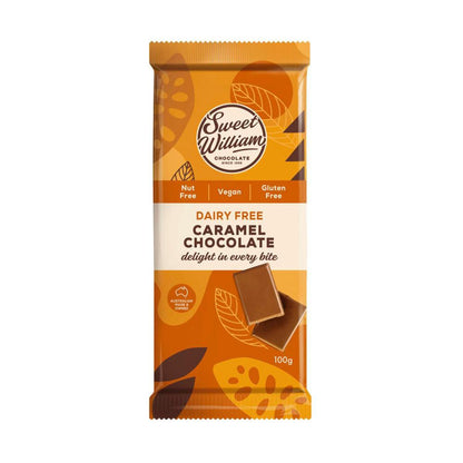 Sweet William Caramel Dairy Free Chocolate Block - 100g