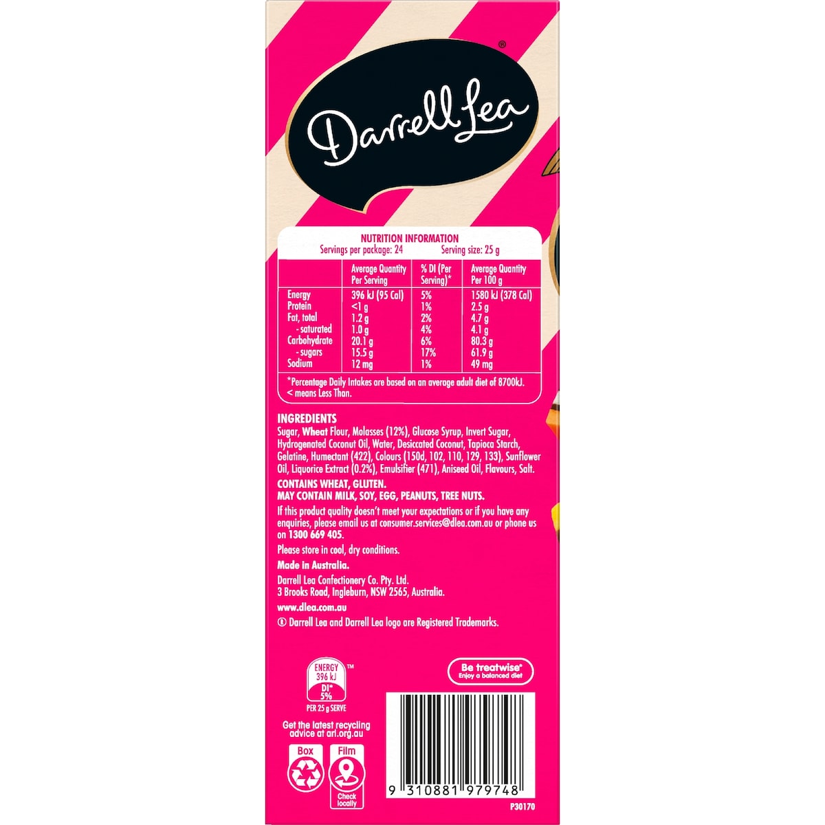 Darrell Lea Allsorts Liquorice Gift Box 600g