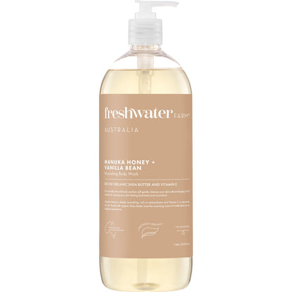 Freshwater Farm Australia Body Wash Manuka Honey & Vanilla Bean 1l