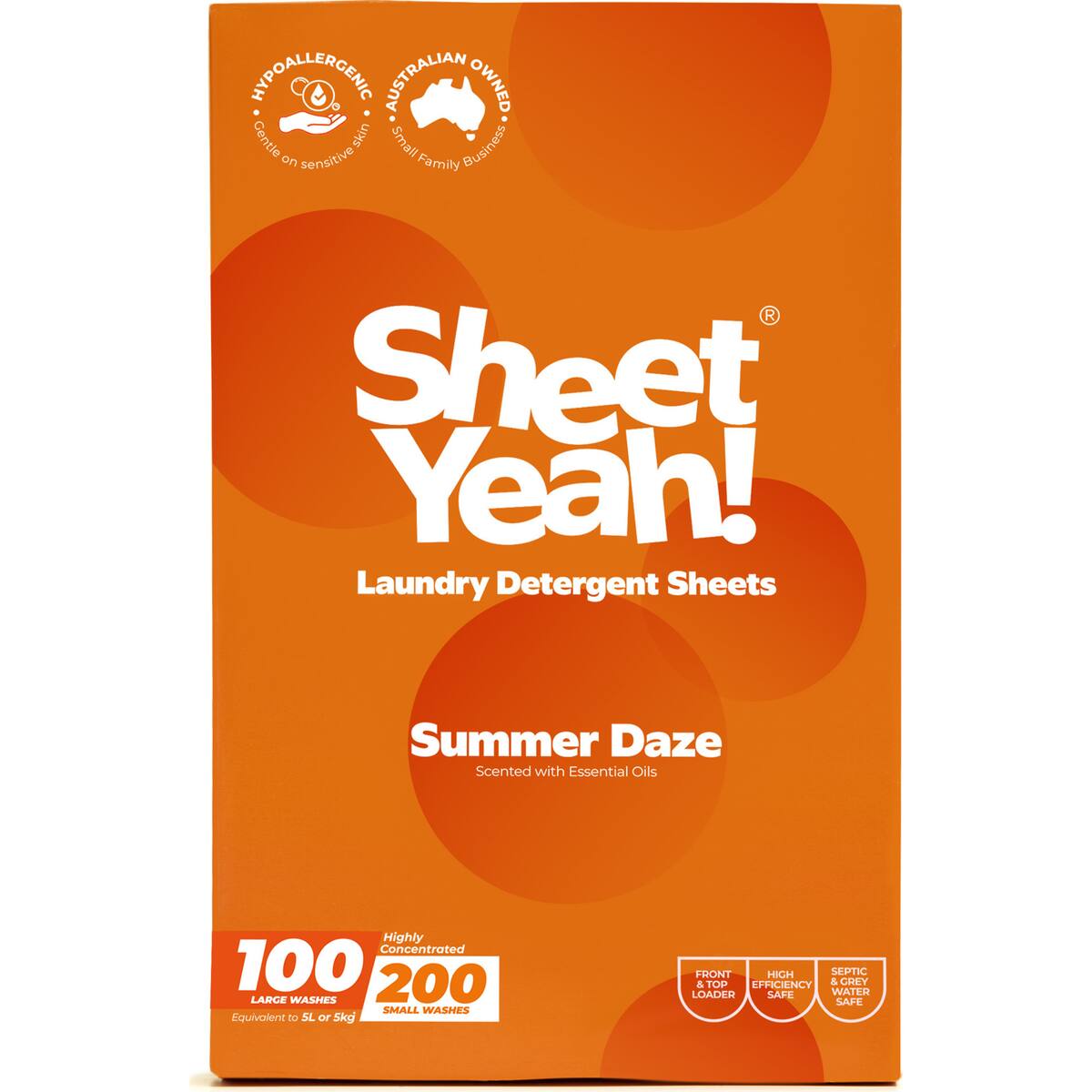 Sheet Yeah Laundry Detergent Sheets Summer Daze 100 Pack