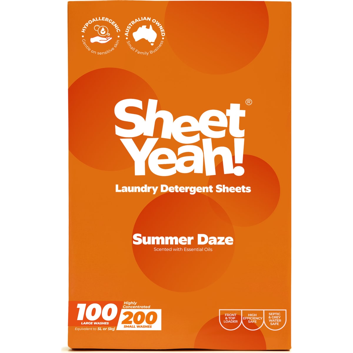 Sheet Yeah Laundry Detergent Sheets Summer Daze 100 pack
