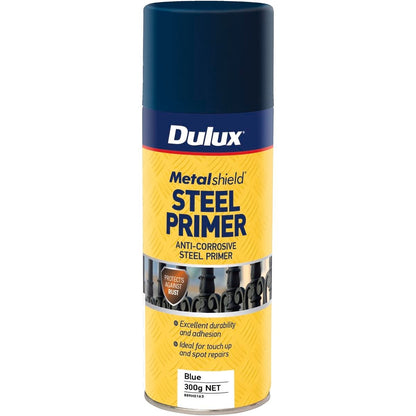 Dulux Metalshield Steel Primer Spray 300g Blue Anti-Corrosive