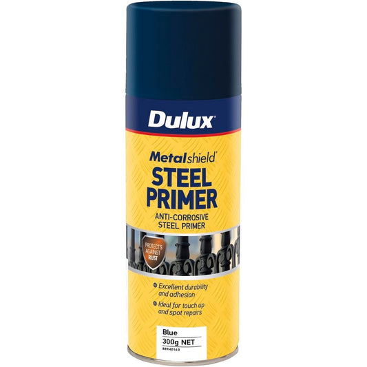 Dulux Metalshield Steel Primer Spray 300g Blue Anti-Corrosive