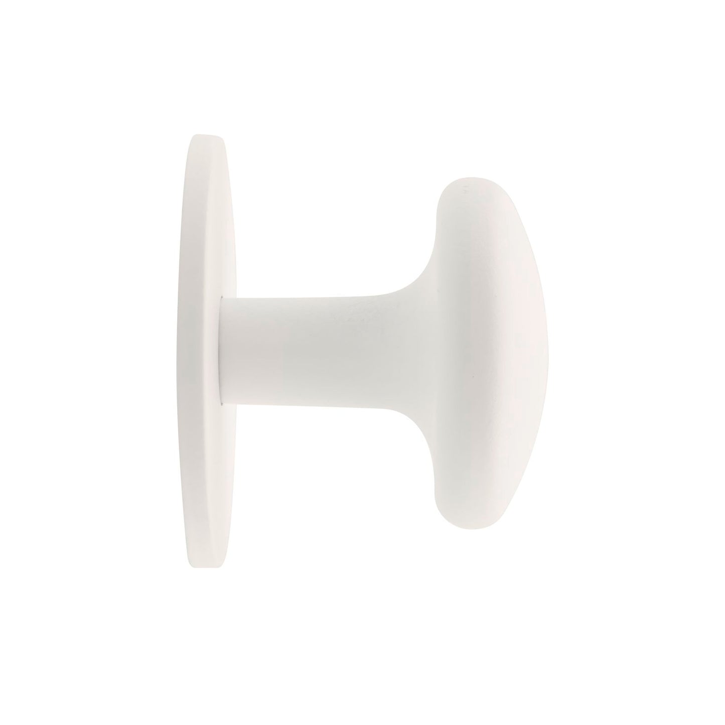 Prestige White Flat Knob - 26mm - 6 Pack