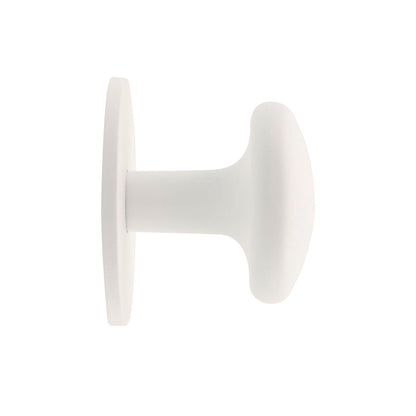 Prestige White Flat Knob - 26mm - 6 Pack