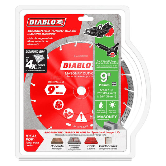 Diablo Diamond Disc - 9" - Segmented Turbo Cut Off
