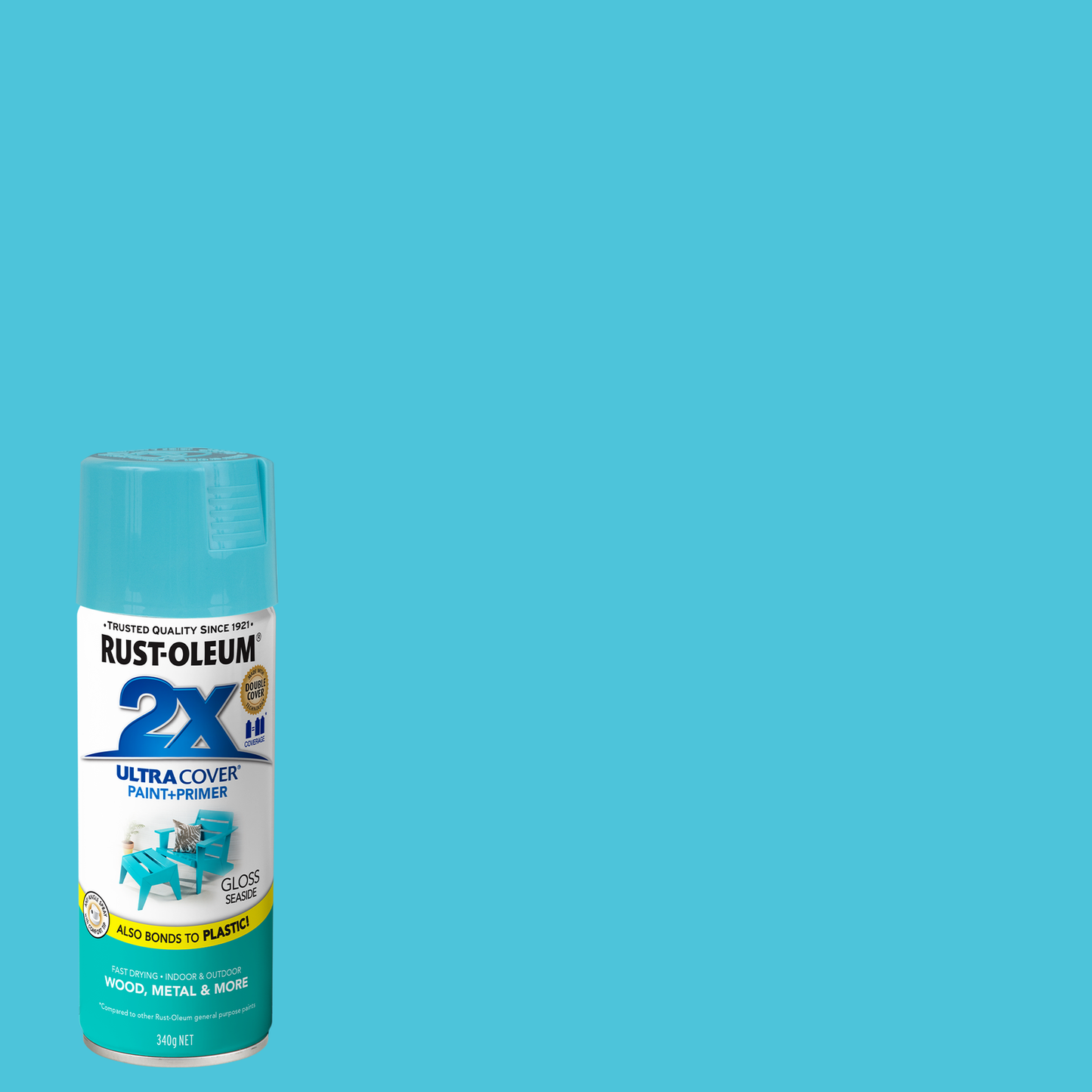 Rust-Oleum Ultra Cover Spray Paint - 340g - Seaside Gloss
