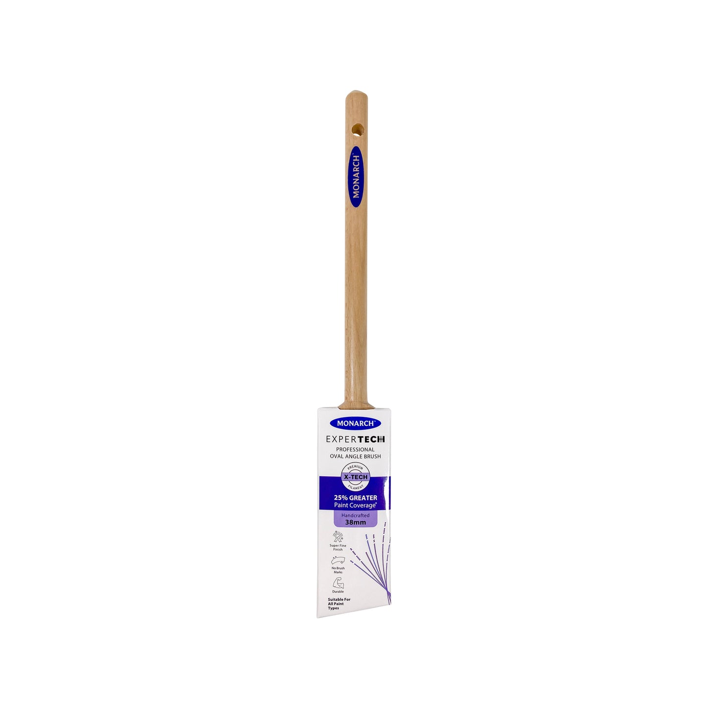 Monarch Expertech X-Tech Oval Angle Paint Brush - 38mm