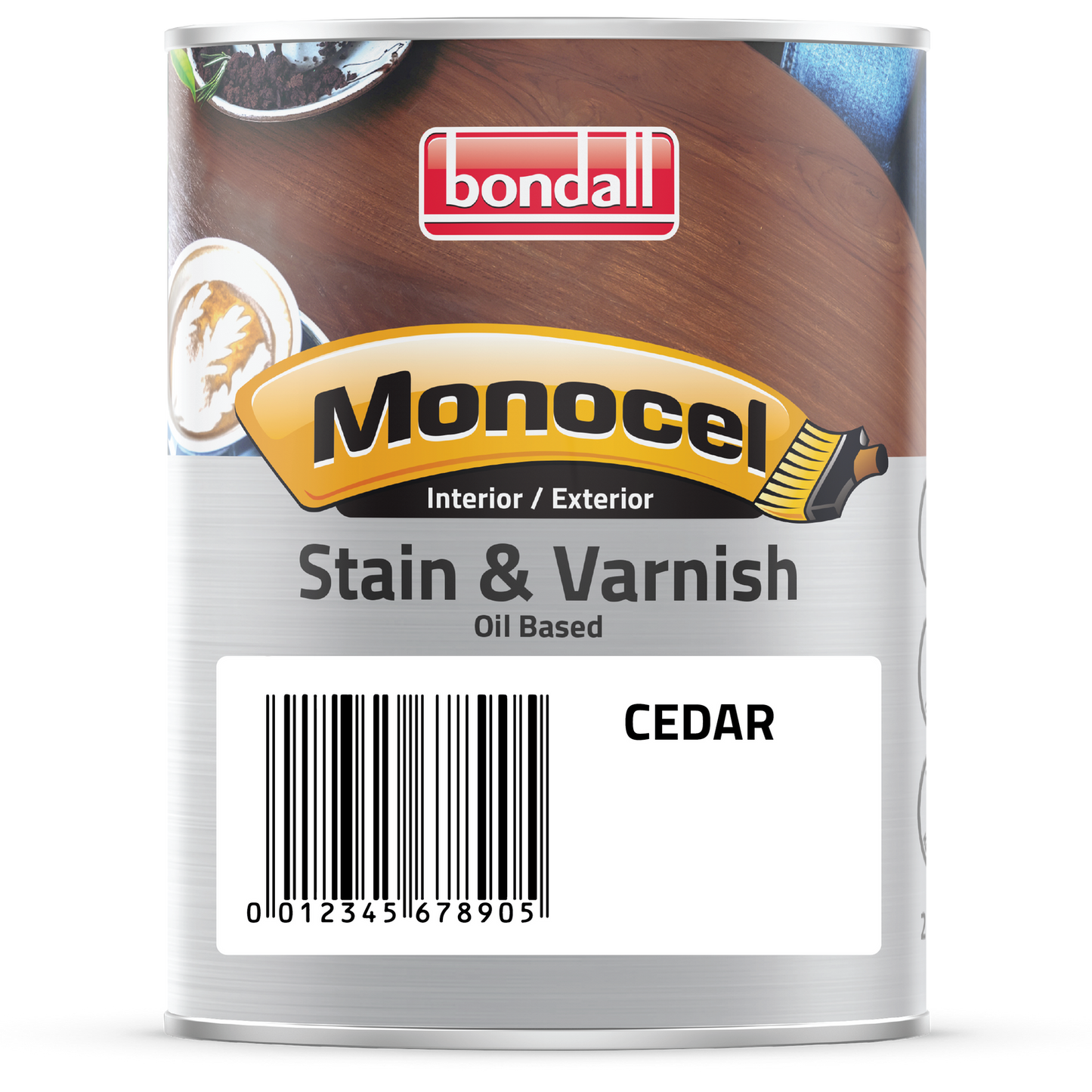 Bondall Cedar Satin Monocel Stain and Varnish - 250ml