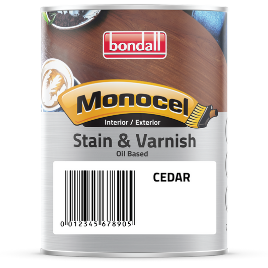 Bondall Cedar Satin Monocel Stain & Varnish - 250ml