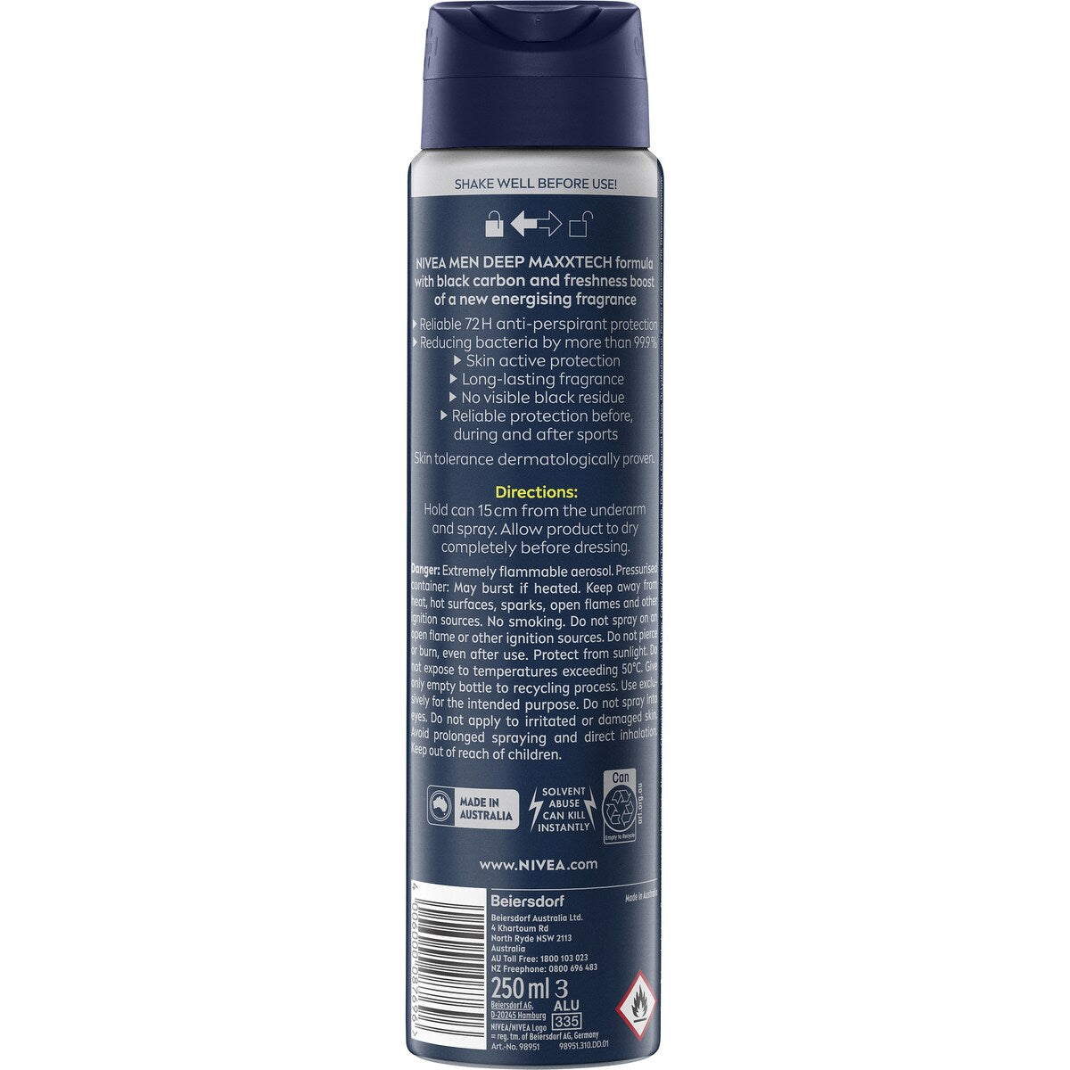 Nivea Anti-perspirant Deep Extreme 250ml