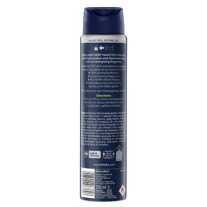 Nivea Men Deep Extreme 72hr Protection Deodorant 250ml