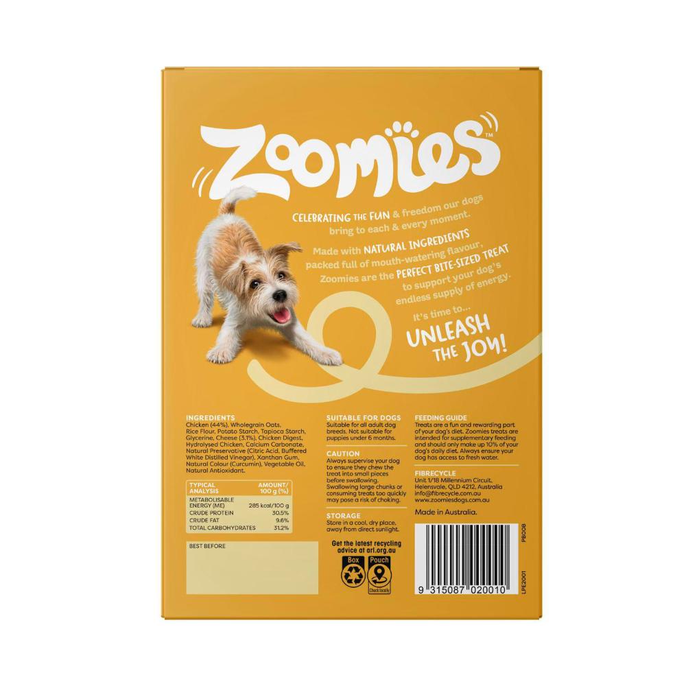 Zoomies Protein Bites Chicken Parma With Chicken & Cheese Dog Treat - 200g