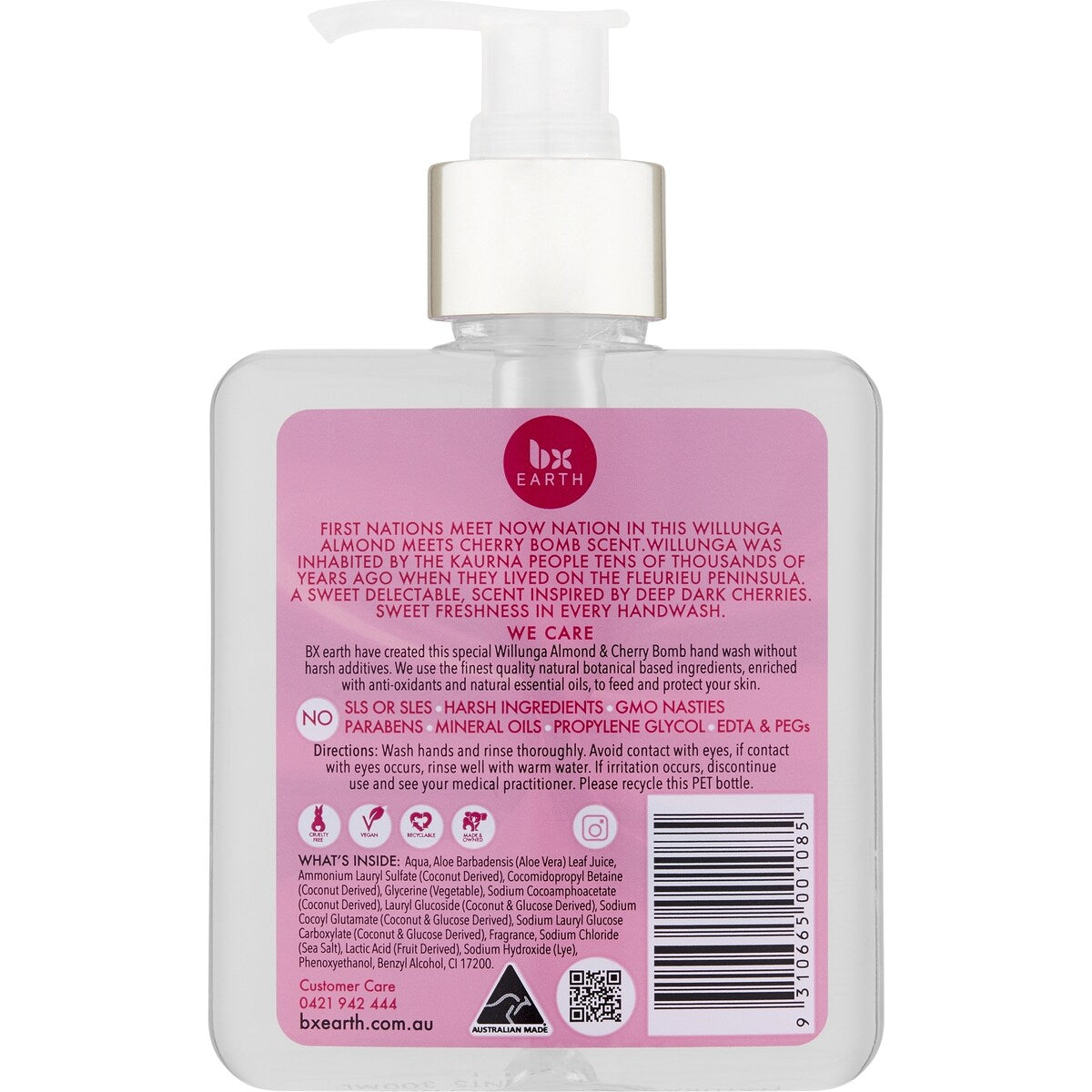 Bx Earth Hand Wash Willunga Almond & Cherry Bomb 300ml