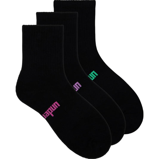 Underworks Womens Cushioned Mid Crew Sport Socks Size 5-8 3 Pack