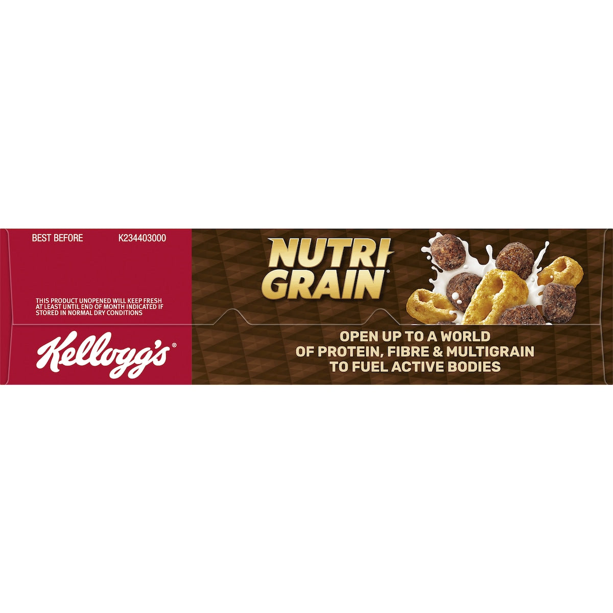 Kelloggs Nutri Grain High Protein Crunch Choc Malt Cereal 500g