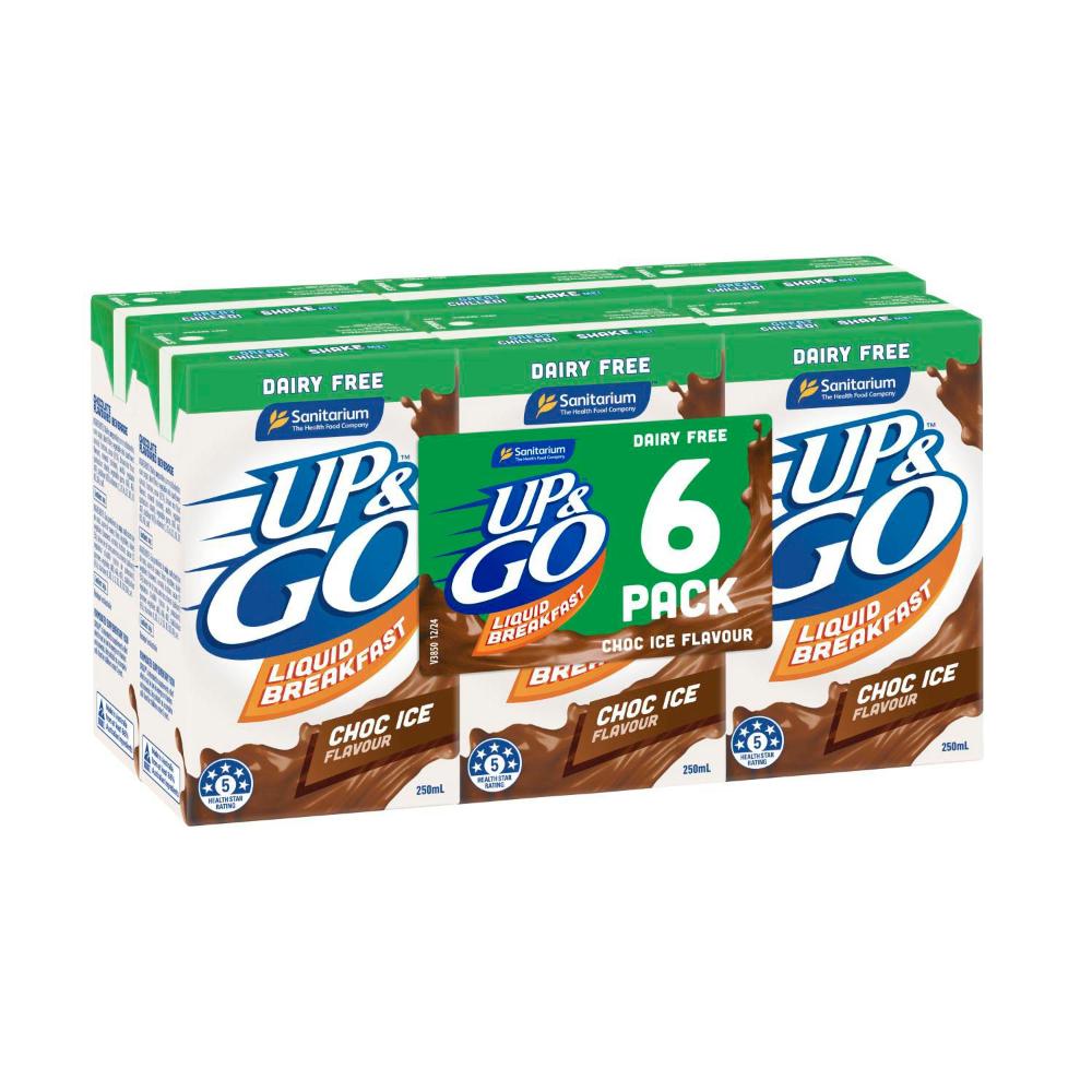 Sanitarium Up&go Dairy Free Chocolate 6x250ml - 1.5L