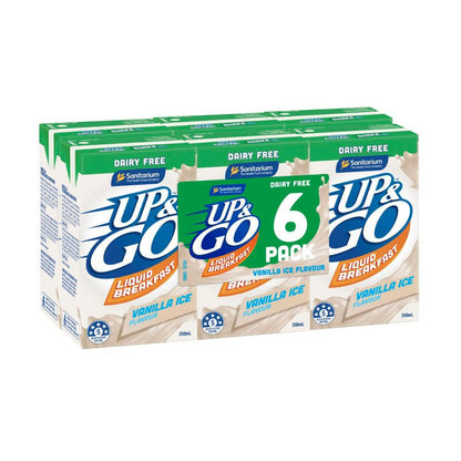 Sanitarium Up&go Dairy Free Vanilla 6x250ml - 1.5L