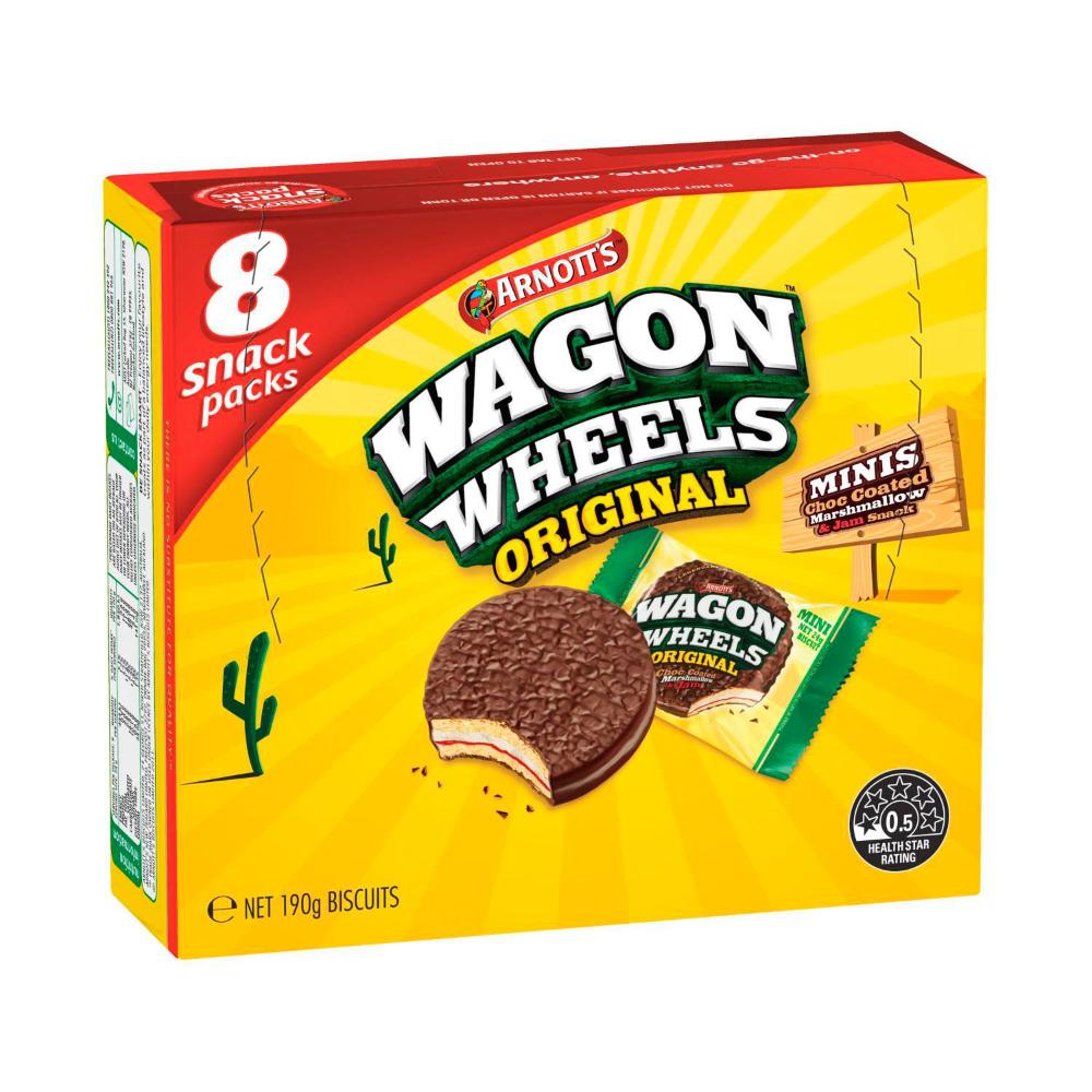Arnott's Wagon Wheels Regular Multipack - 190g