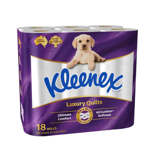 Kleenex 3-ply Luxury Quilts Air Cushion Softness Toilet Tissue - 18 PACK
