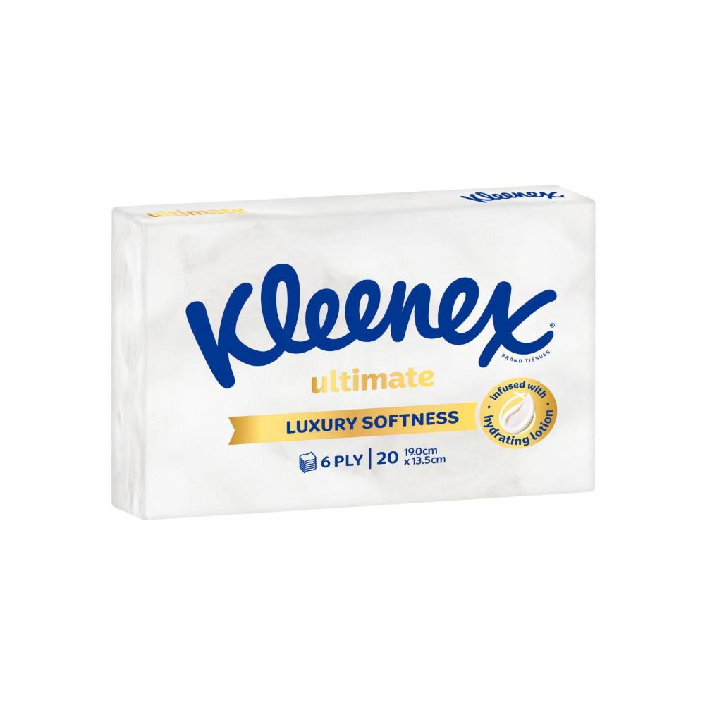 Kleenex Facial Tissue 6 Ply Soft Pack - 20 Pack