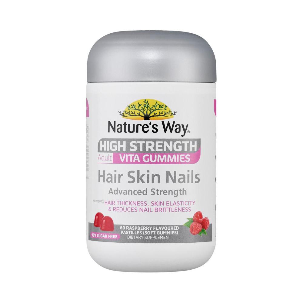 Nature's Way High Strength Gummies Hair Skin Nails - 60 Pack