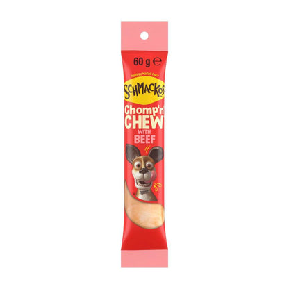Schmackos Chomp N Chew Large Dog With Beef Dog Treat - 1 Pack