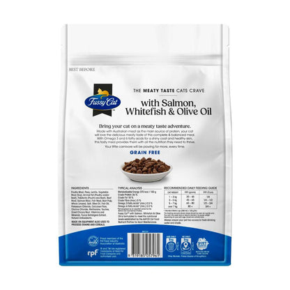 Fussy Cat Grain Free Salmon & Oceanfish With Olive Oil Dry Cat Food - 500g