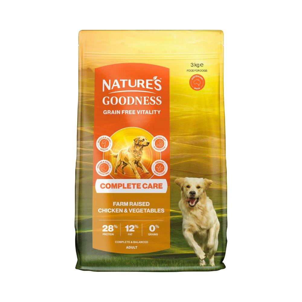 Natures Goodness Complete Care Adult Dry Dog Food With Chicken - 3kg
