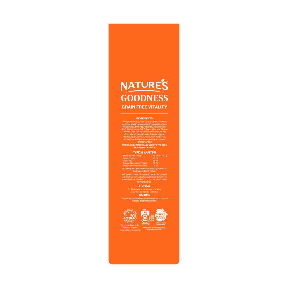 Natures Goodness Complete Care Adult Dry Dog Food With Chicken - 3kg