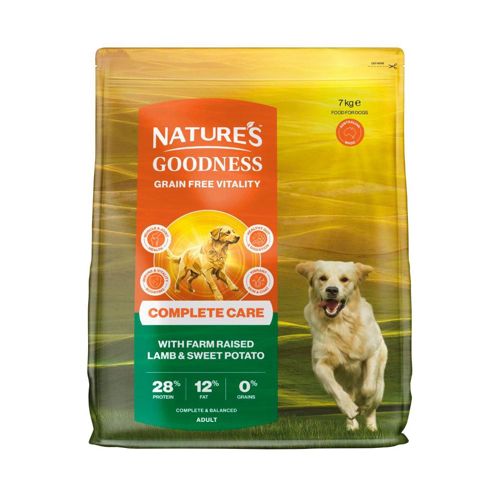 Natures Goodness Complete Care Adult Dry Dog Food With Lamb - 7kg