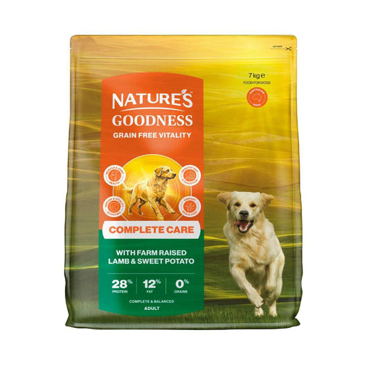 Natures Goodness Complete Care Adult Dry Dog Food With Lamb - 7kg
