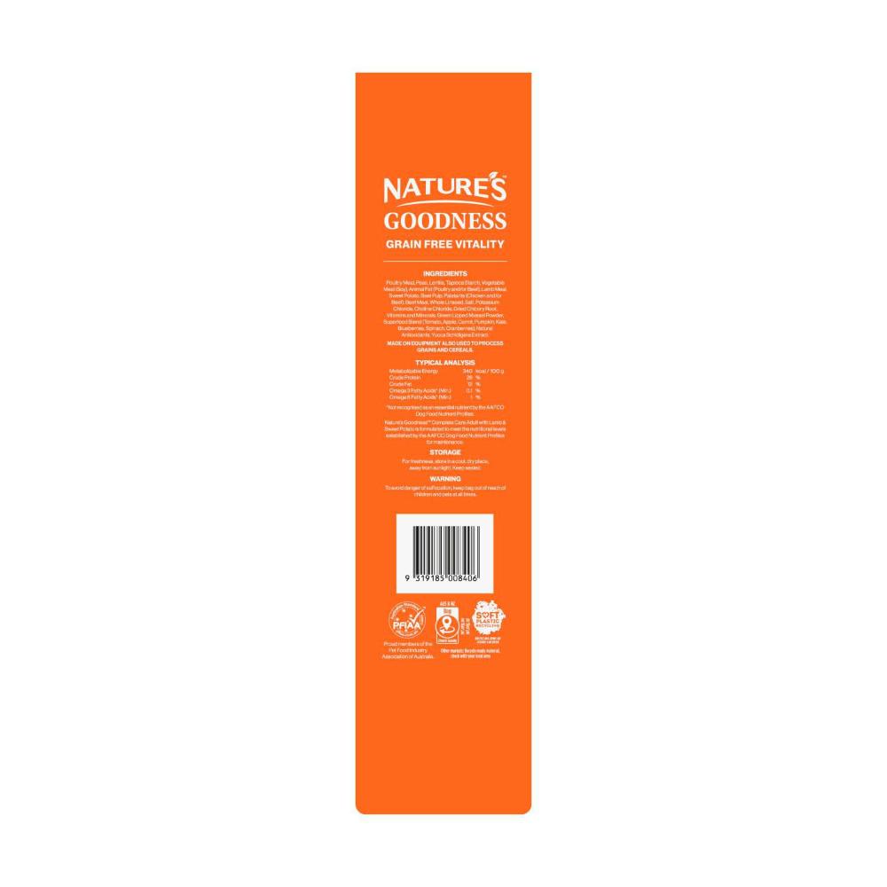 Natures Goodness Complete Care Adult Dry Dog Food With Lamb - 7kg