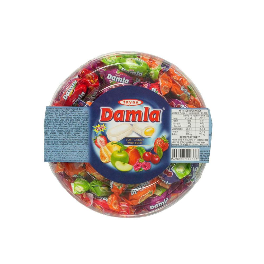 Damla Assorted Soft Fruit Lollies - 1kg