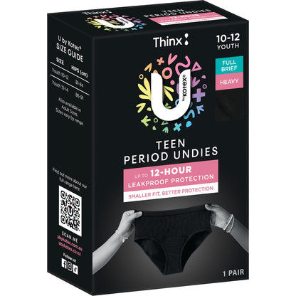 U By Kotex Thinx Period Undies Teen Size Y10-12 Each