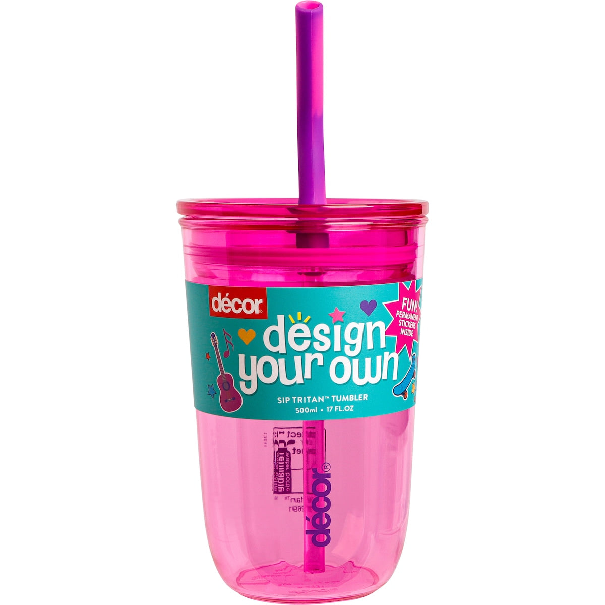 Decor Design Your Own Junior Tritan Tumbler Assorted 500ml Each