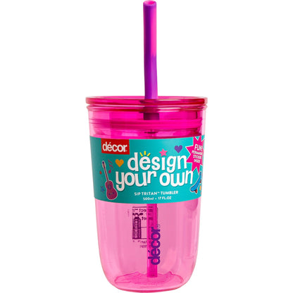 Decor Design Your Own Junior Tritan Tumbler Assorted 500ml Each