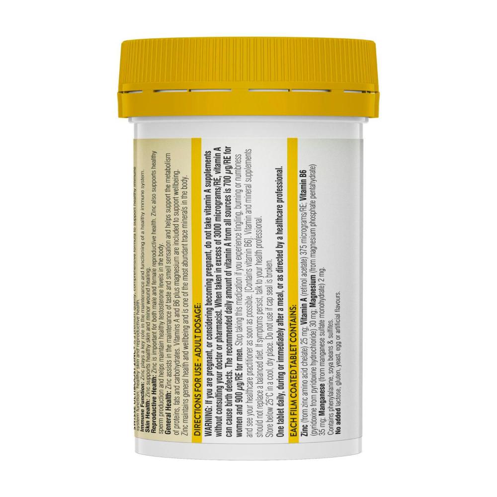 Swisse Ultiboost Zinc+ Contains Zinc For Immune System Health Support - 60 pack
