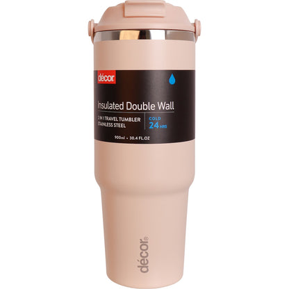 Decor Insulated Double Wall Travel Tumbler Assorted 900ml Each