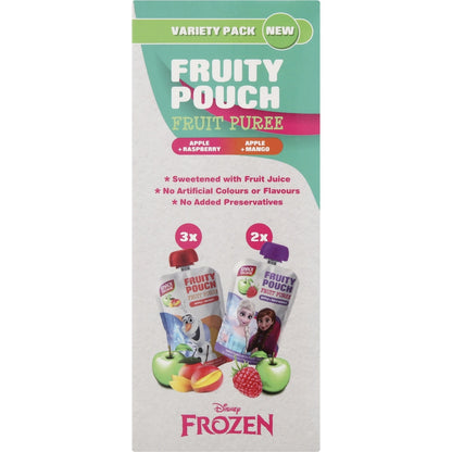 Snacktacular Fruity Pouch Fruit Puree Variety 90g X 5 Pack