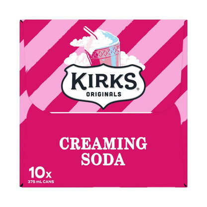 Kirks Creaming Soda Soft Drink Multipack Cans 10 x 375ml
