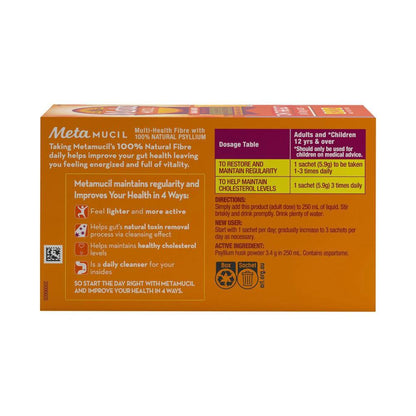 Metamucil Powder Sachets 30 Dose Daily Fibre Smooth Orange - 177g