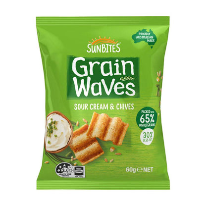 Sunbites Grainwaves Sour Cream & Chive - 60g