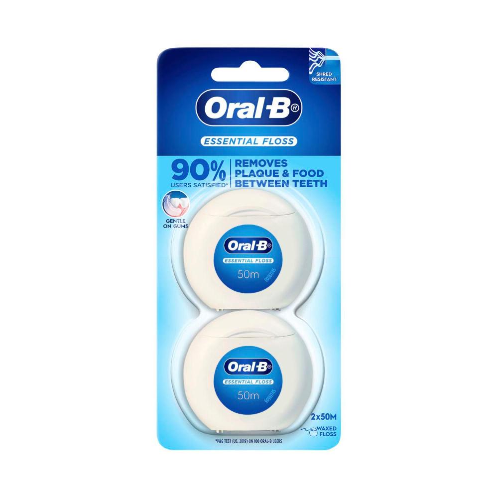 Oral B Waxed Dental Floss Mint Twin Pack - 100m