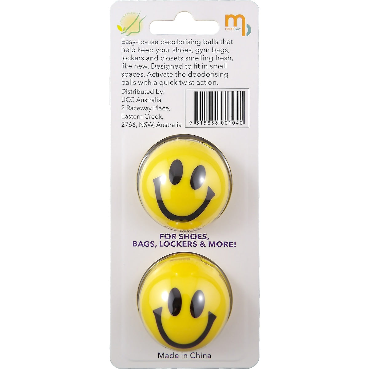 Mort Bay Deodorising Balls Lemon 2 Pack