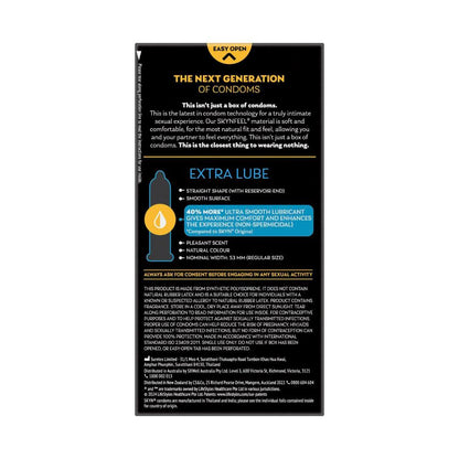 SKYN Extra Lube Condoms Regular - 10 Pack