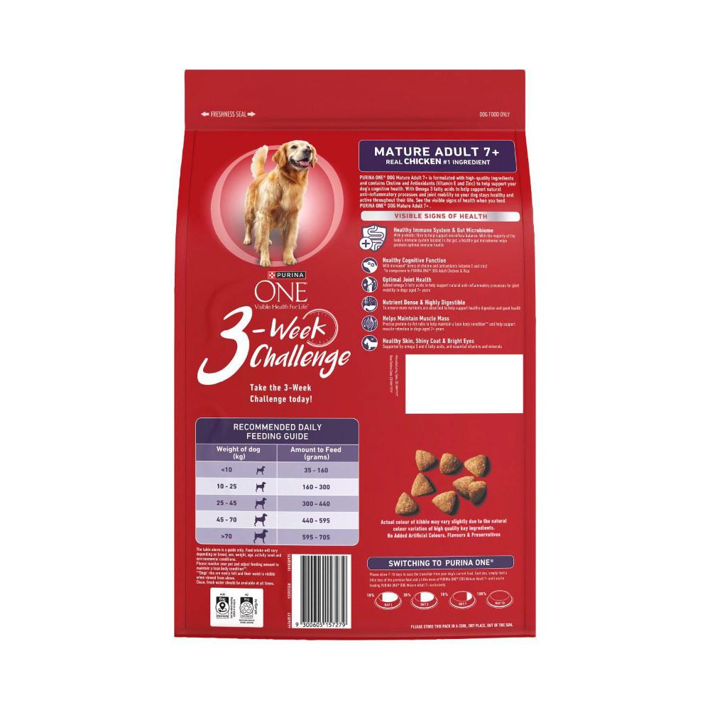 Purina One Mature Adult 7+ Chicken Dry Dog Food - 2.5Kg