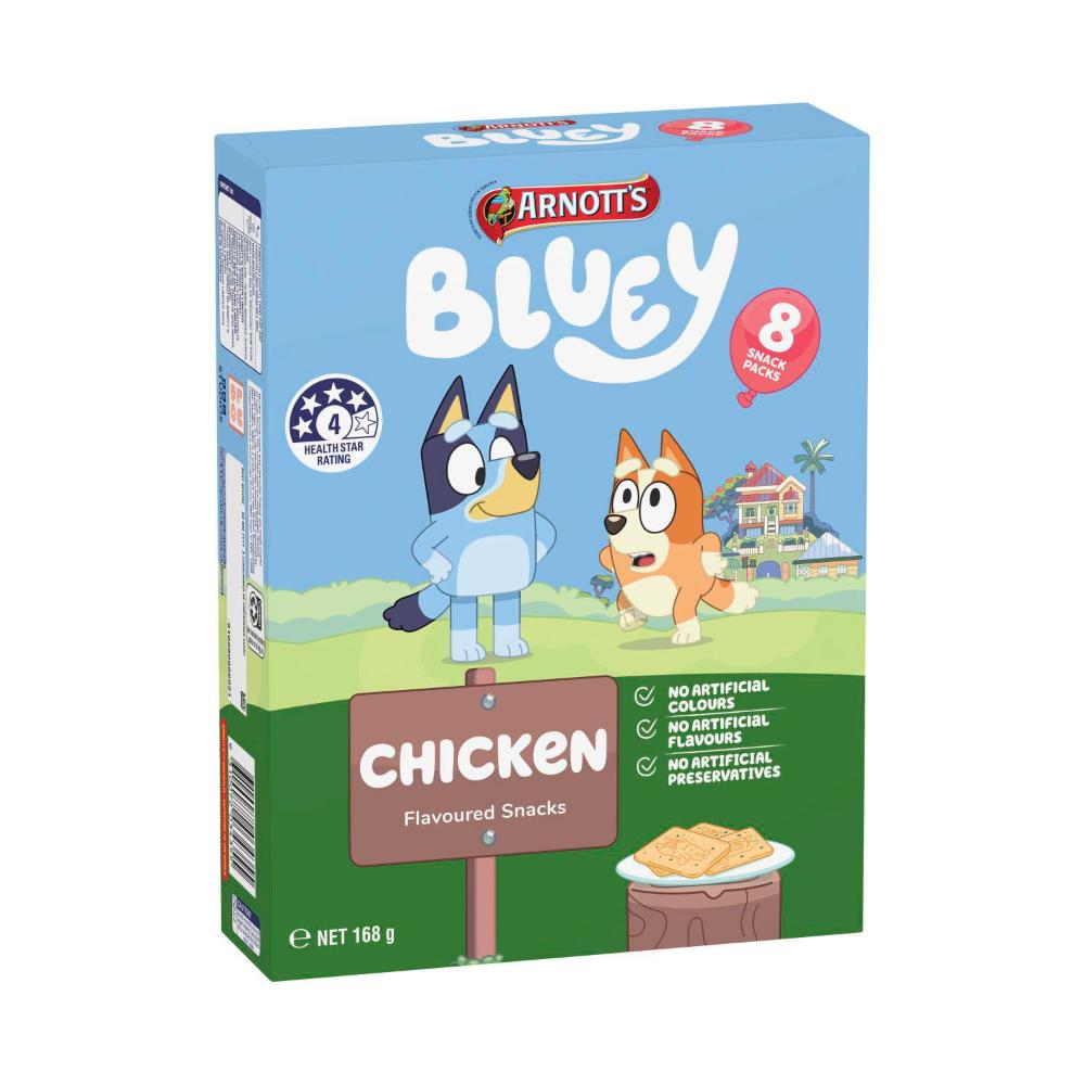 Arnott's Bluey Snacks Chicken Multipack - 168g