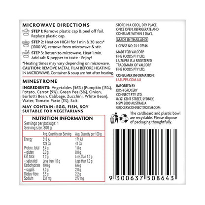 La Zuppa Microwaveable Soup Bowl Minestrone Soup - 300 GRAM